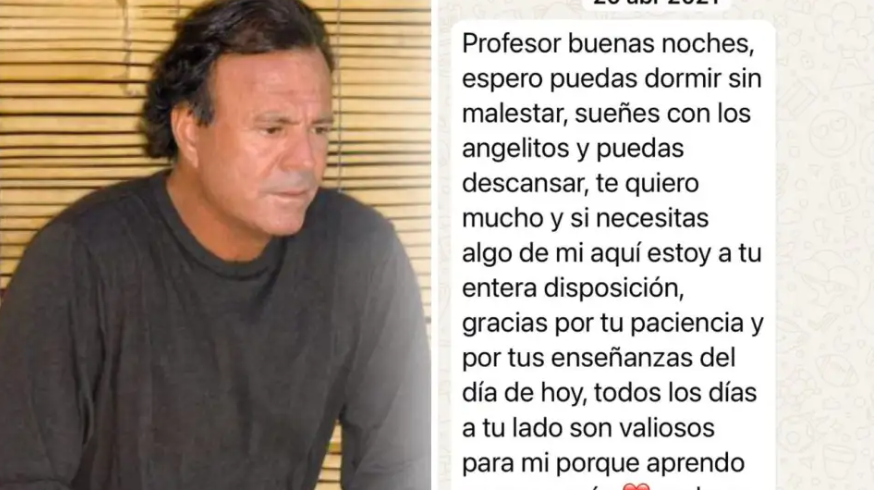 Julio Iglesias publicó mensajes que le habrían enviado sus exempleadas para desmentir las denuncias