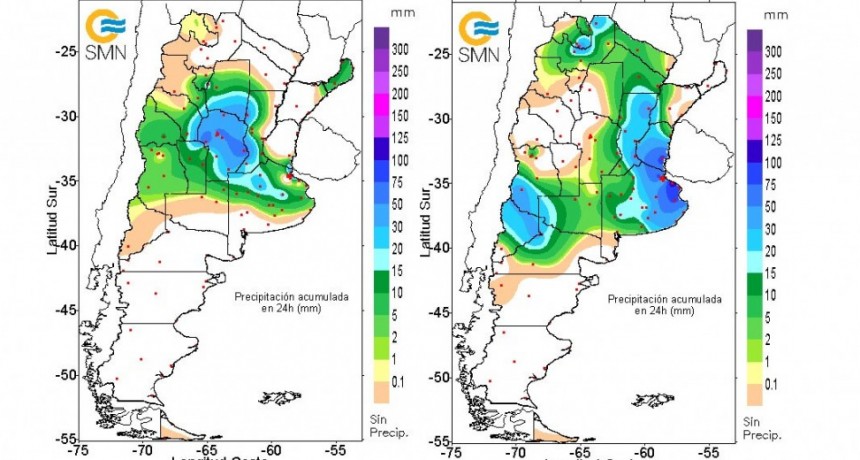 Los mapas de la esperanza: todas las zonas agrícolas argentinas se llenaron de lluvias