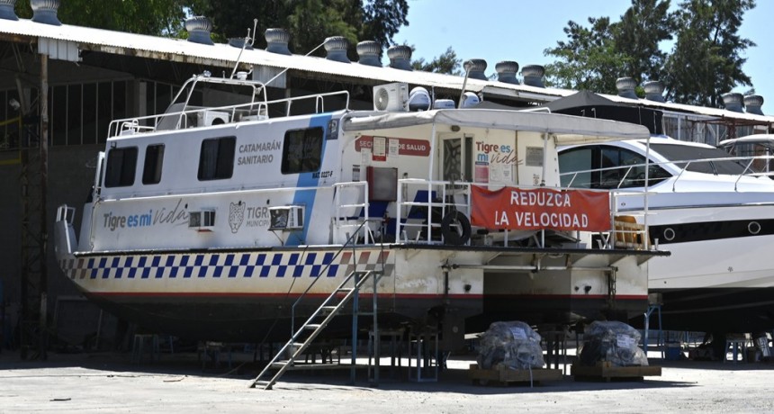 Continúa la puesta en valor del Catamarán Sanitario del Municipio de Tigre