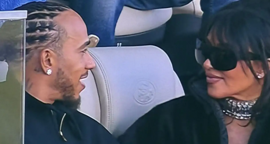 Miradas, cercanía y palco VIP: Kim Kardashian y Lewis Hamilton juntos en el Super Bowl y los rumores crecen