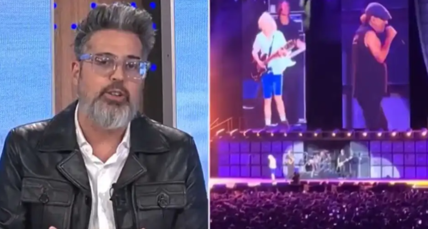 El mal momento de Rolando Barbano en el recital de AC/DC