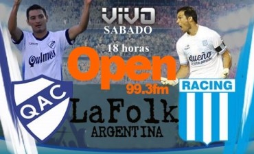 Racing intentará aprovecharse de un urgido Quilmes para escalar posiciones 18 Hs en VIVO por Open 99.3 y La Folk Argentina
