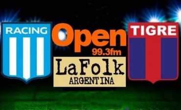 Racing quiere seguir de racha y recibe al Tigre de Sava, en VIVO por Open 99.3 Fm y La Folk Argentina