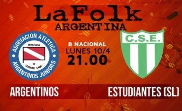 Argentinos vs Sportivo Estudiantes (SL) Primera B Nacional 2016-2017 en VIVO Por La FolkArgentina