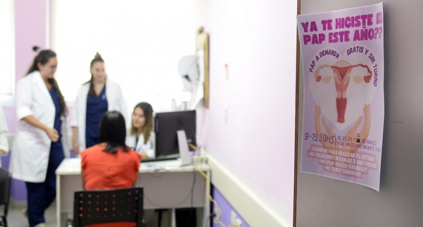 En el Hospital Materno Infantil del Municipio de Tigre, se llevó adelante una campaña de prevención contra el cáncer de cuello de útero