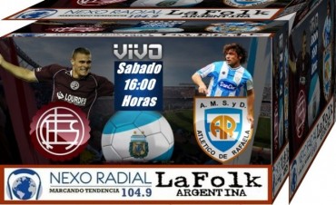 Lanús recibe a Atlético Rafaela EN VIVO este Sábado 16:00 Hs por NEXO 104.9 Fm y La Folk Argentina