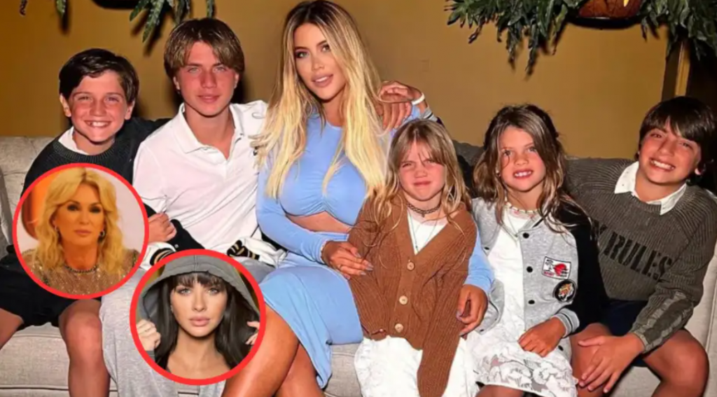 La salida de Wanda Nara con sus hijos durante el feroz cruce entre Yanina Latorre y la China Suárez