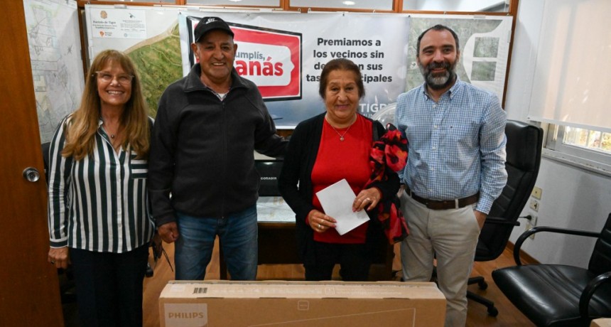 El programa “Si Cumplís, Ganás” premió a nuevos vecinos por pagar en tiempo y forma sus tasas municipales