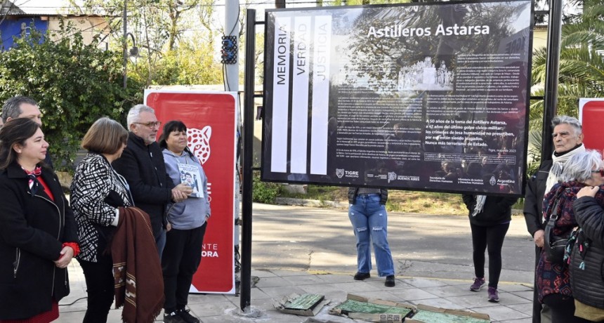 Junto a Nación y Provincia, el Municipio de Tigre señalizó la esquina de Solís y Newton a 50 Años de la toma de Astarsa