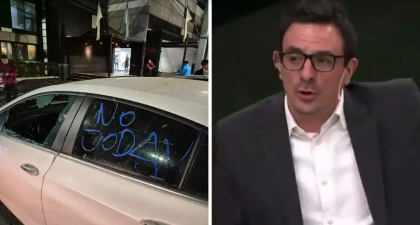 El terrible momento en el que Jorge Giacobbe, analista de TN, se entera al aire que le destrozaron su auto