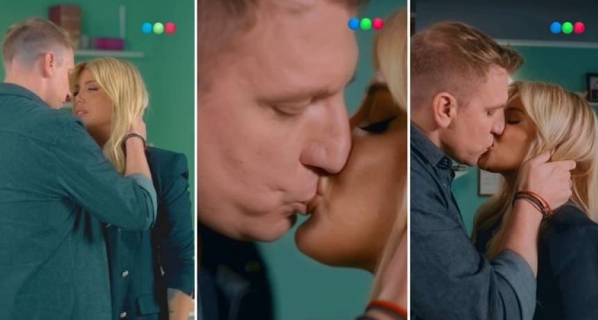 Wanda Nara y Maxi L&oacute;pez se dieron un beso apasionado en &ldquo;Tri&aacute;ngulo Amoroso&rdquo;