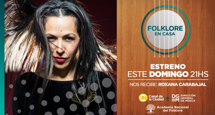 Roxana Carabajal en folklore en casa