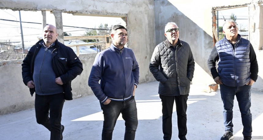 Julio Zamora supervisó la construcción de la nueva Escuela Secundaria N°47 en Benavídez
