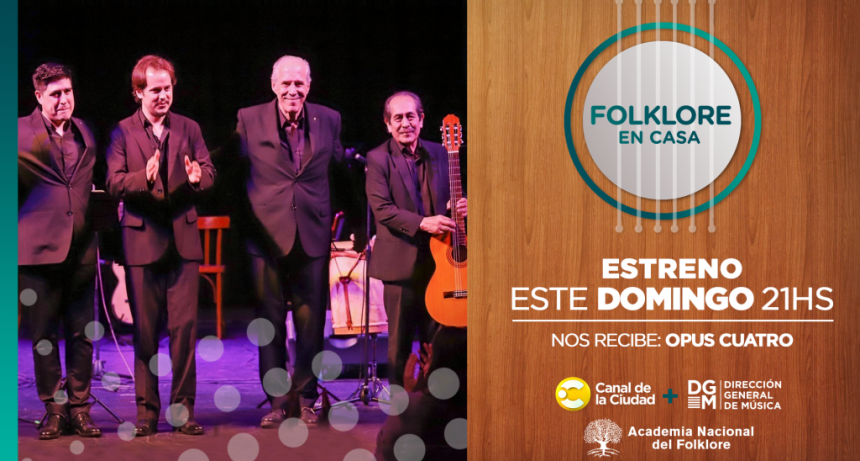 Domingo 29 de agosto a las 21 hs. nos recibe en su casa Opus Cuatro 