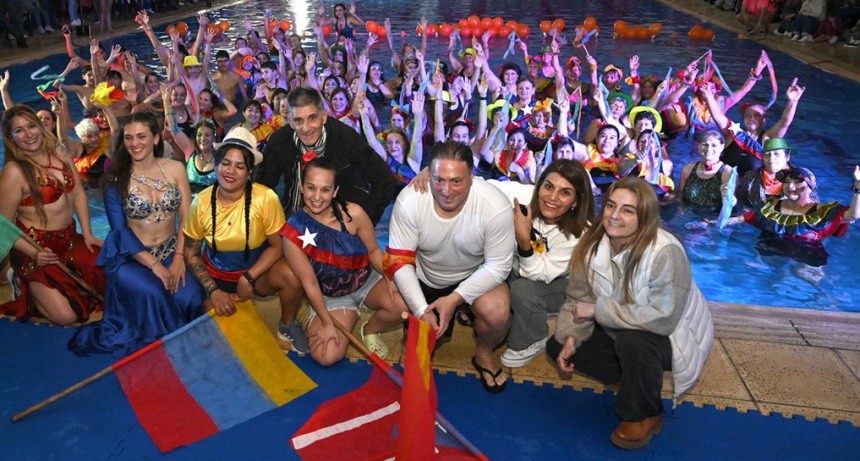 Los polideportivos de Benavídez vibraron con una nueva edición de las galas temáticas de aquagym del Municipio de Tigre