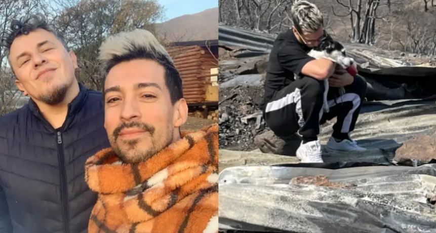 Jorgito Moliniers y su pareja, Hugo Ávila, perdieron su casa por los incendios en Córdoba: 