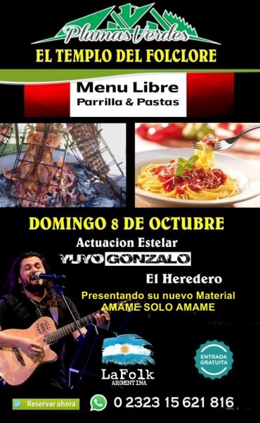 La Lujanera Peña Sábado 14 de Octubre vuelve EL HEREDERO Yuyo Gonzalo