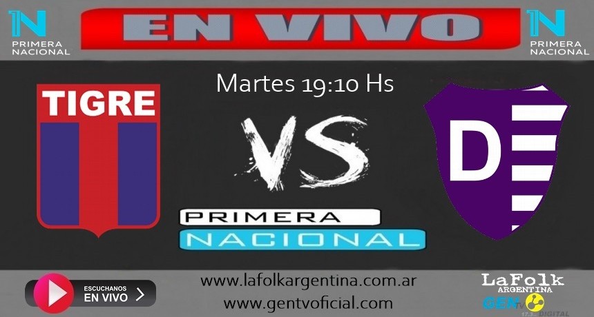 Tigre Vs Villa Dálmine por 9º fecha zona 2 del torneo de Primera Nacional, EN VIVO por La Folk Argentina