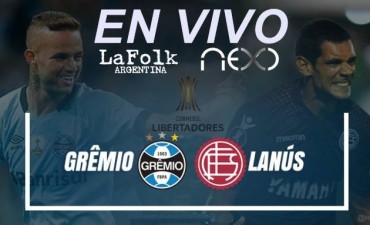 Final en VIVO: Lanús vs Gremio, Copa Libertadores 2017 desde las 20 Hs por NEXO 104.9 Mhz