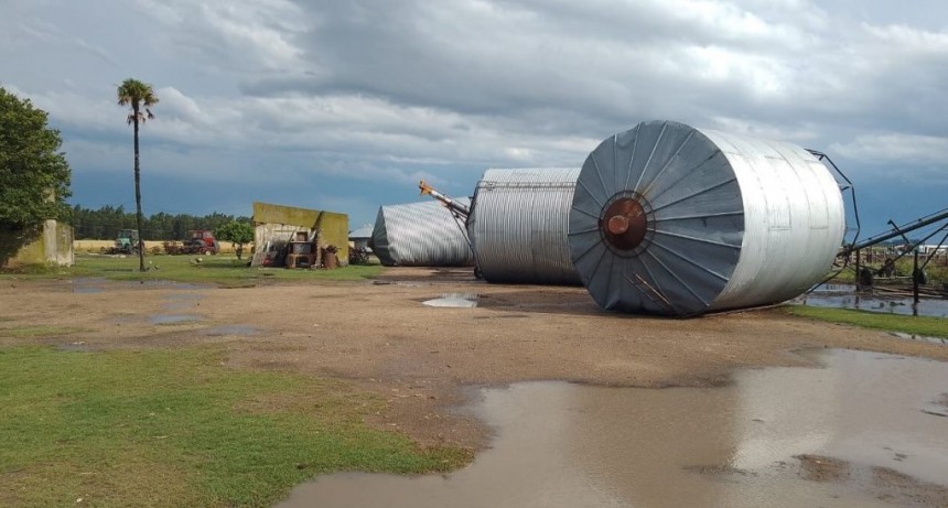 Otra fuerte tormenta provocó graves destrozos en campos del sudeste de Buenos Aires